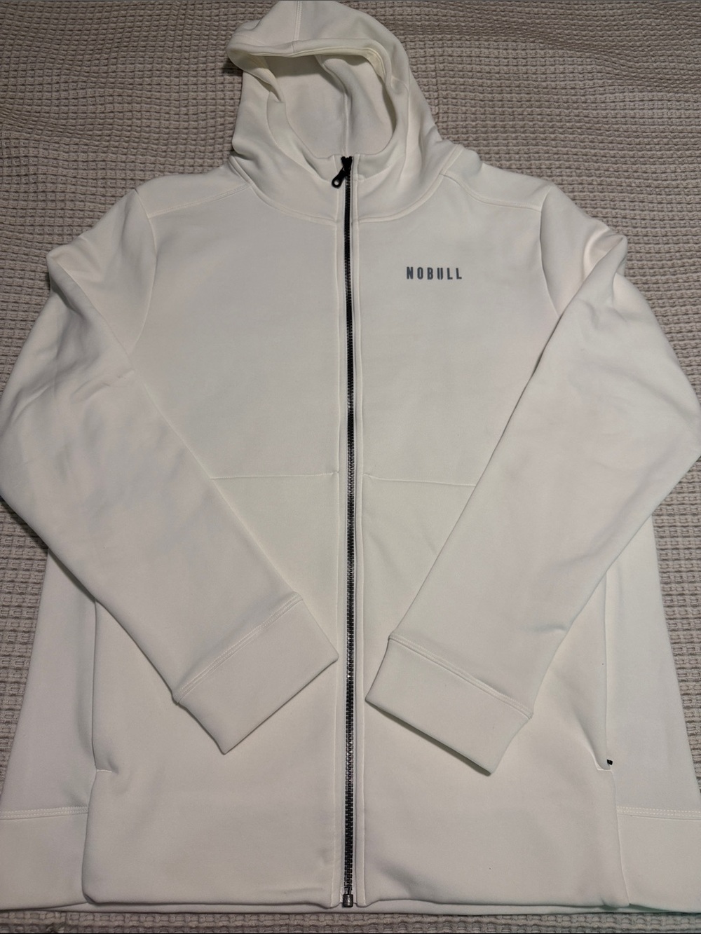 NOBULL Men’s White Legacy Zip Up Hoodie